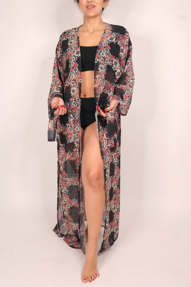 Deezcuts Tie Front Kimono
