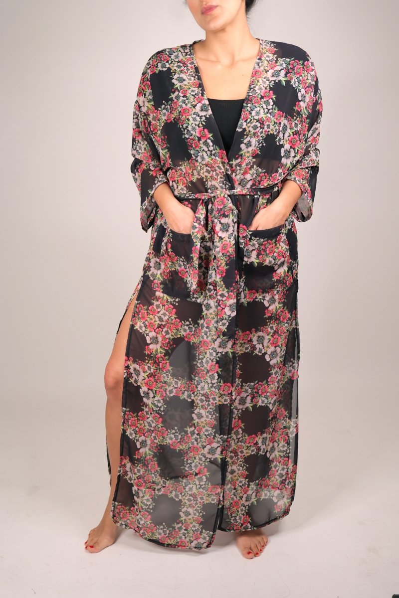 Deezcuts Tie Front Kimono