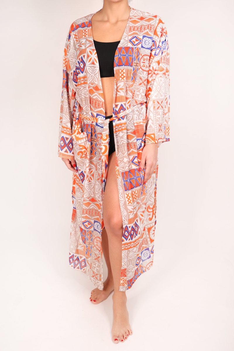 Deezcuts Tie Front Kimono