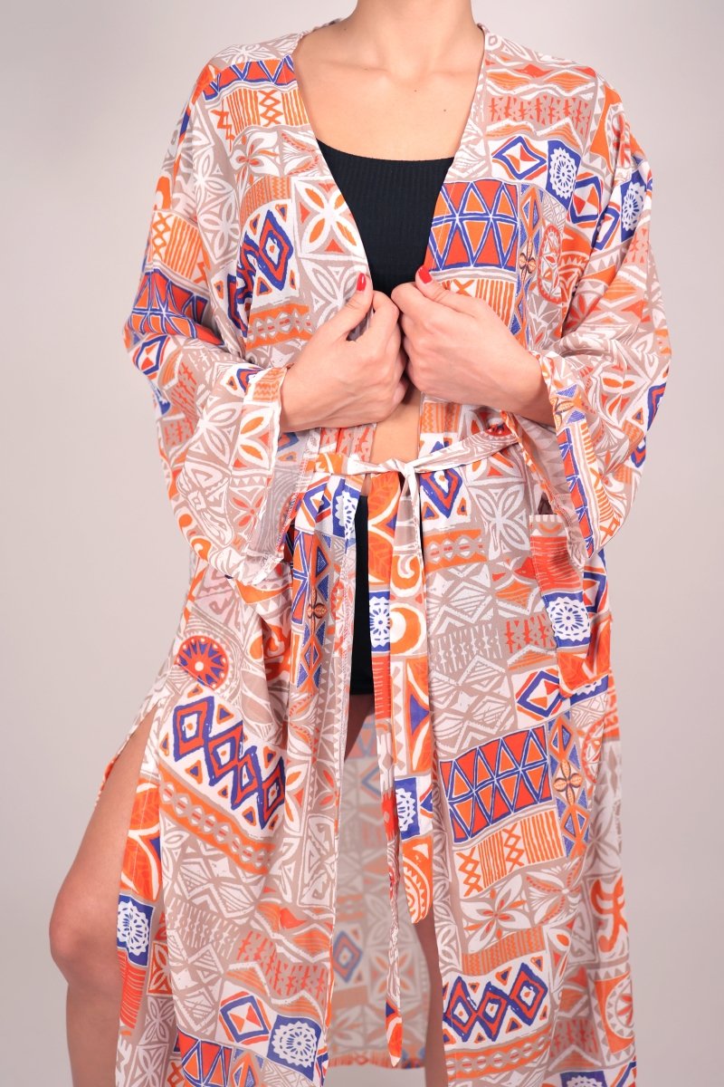 Deezcuts Tie Front Kimono