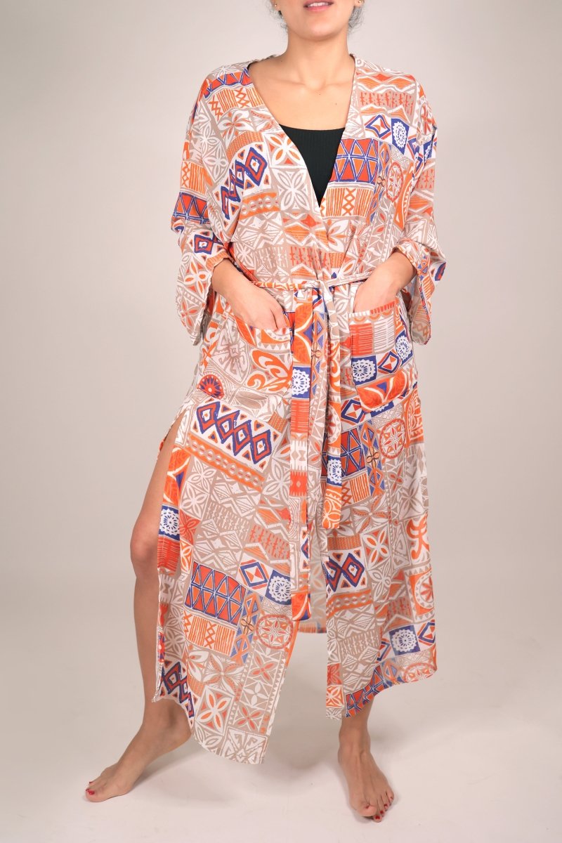 Deezcuts Tie Front Kimono