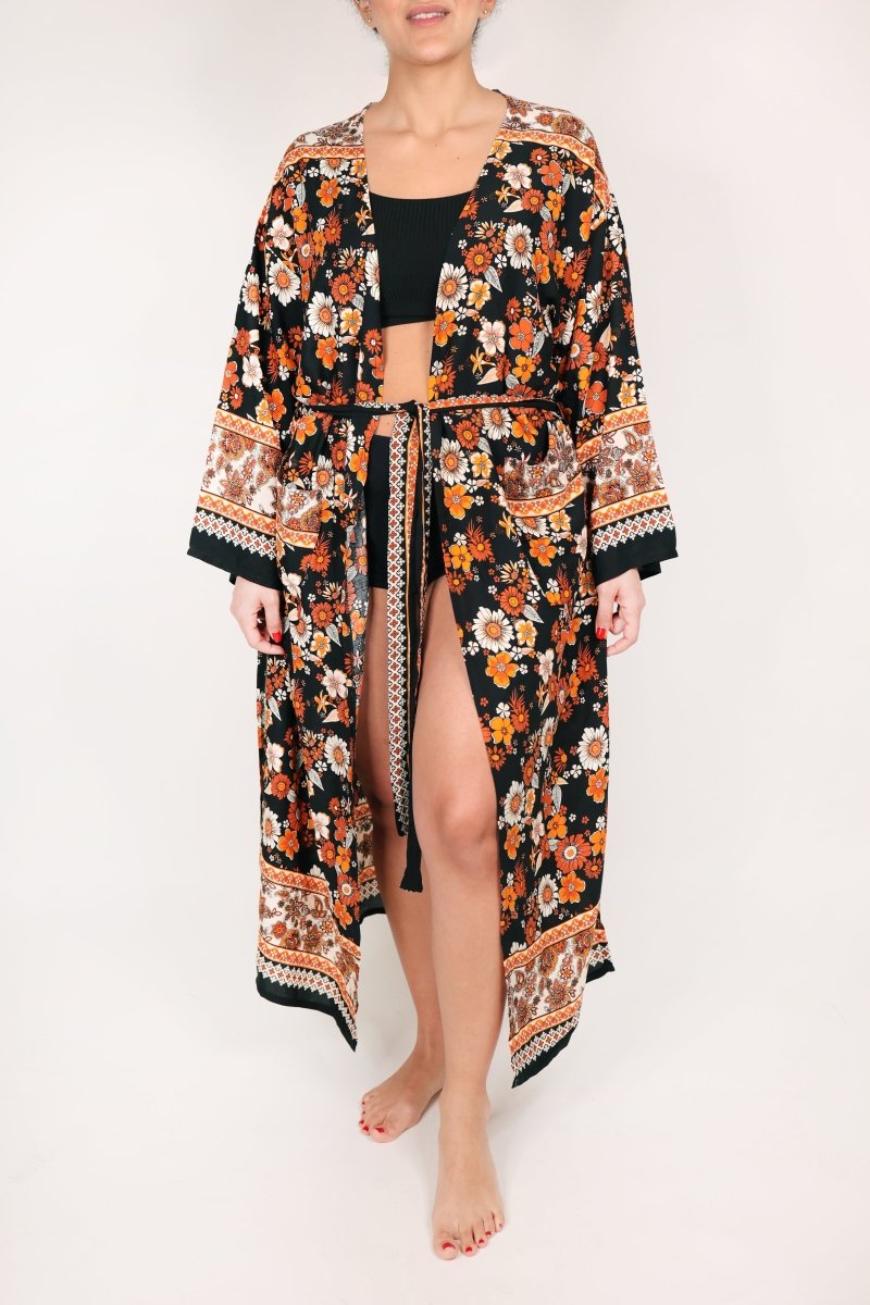 Deezcuts Tie Front Kimono