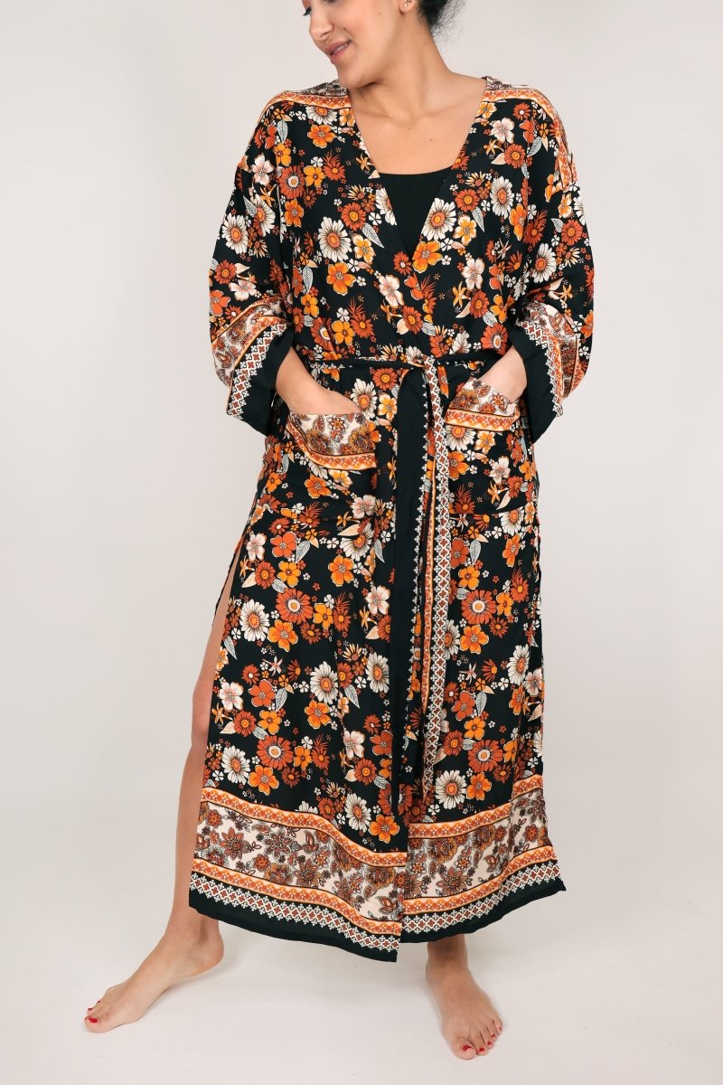 Deezcuts Tie Front Kimono