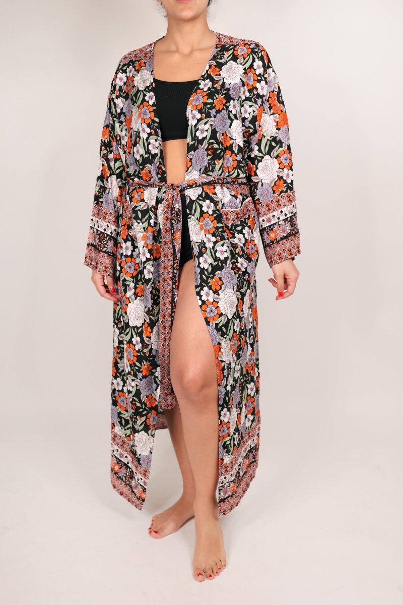Deezcuts Tie Front Kimono