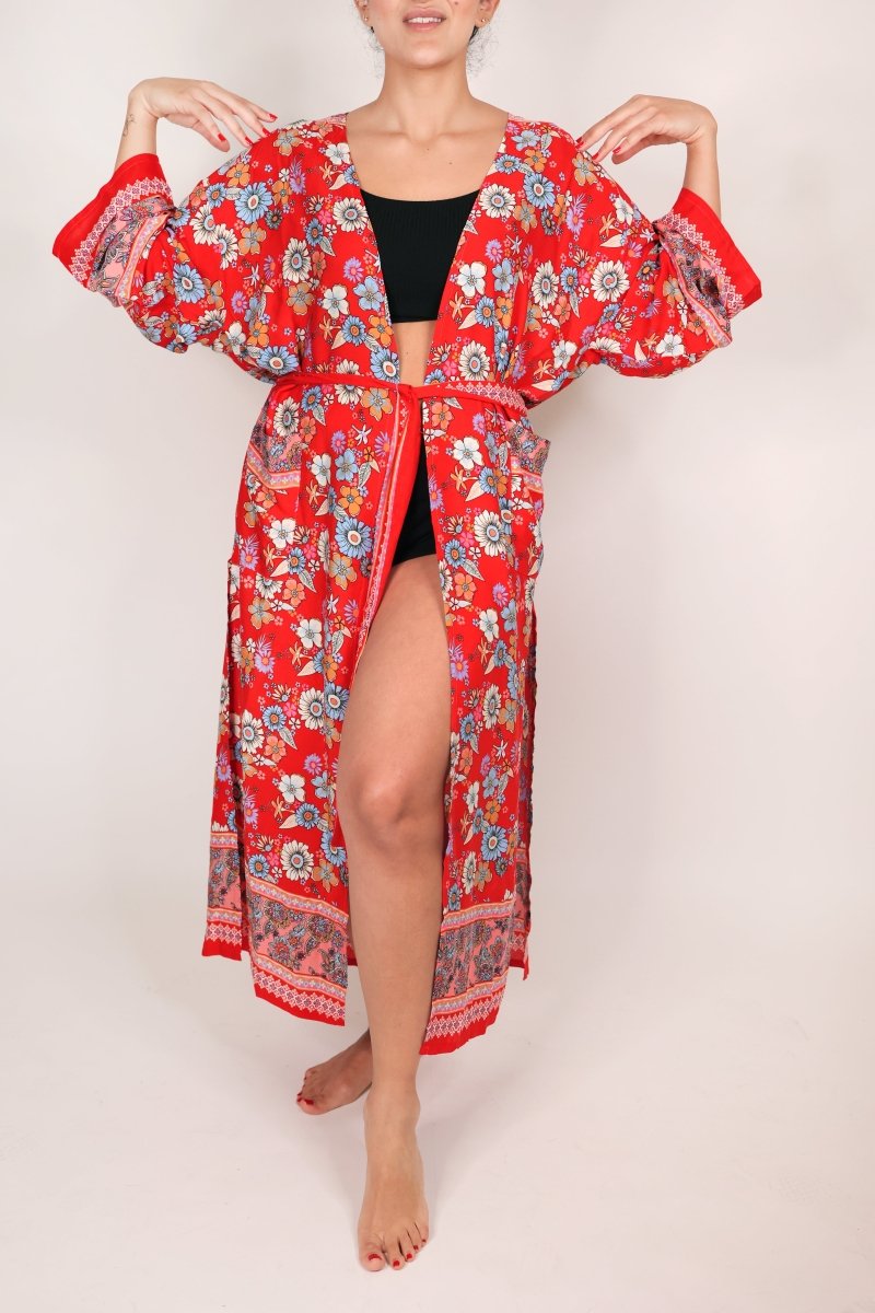 Deezcuts Tie Front Kimono