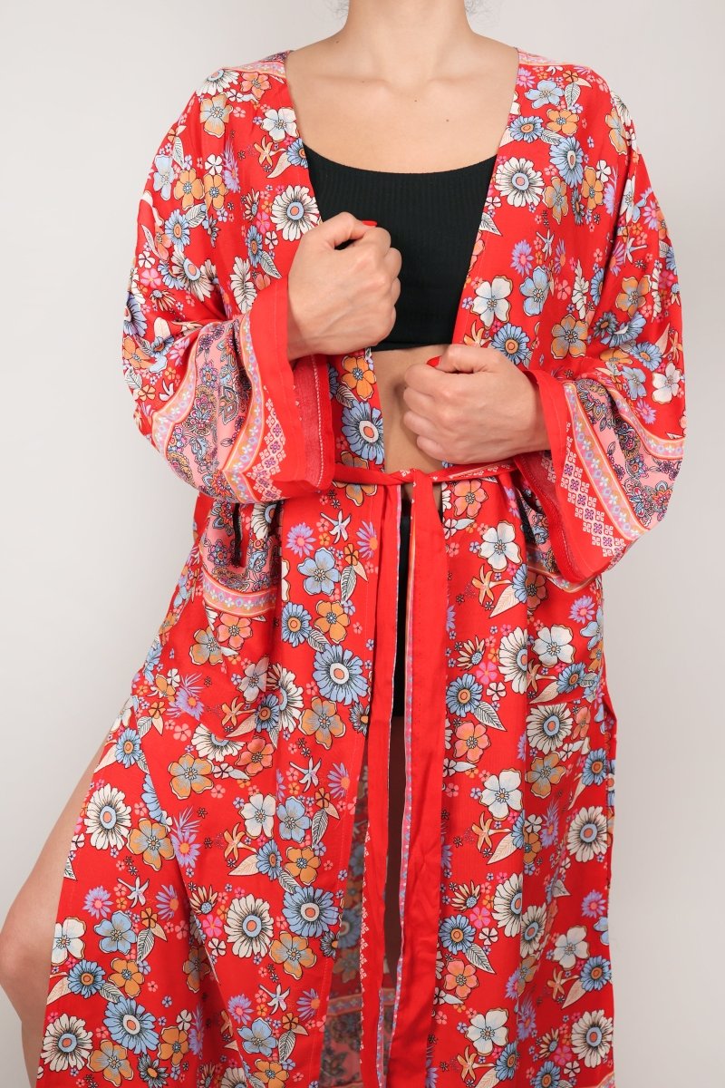 Deezcuts Tie Front Kimono
